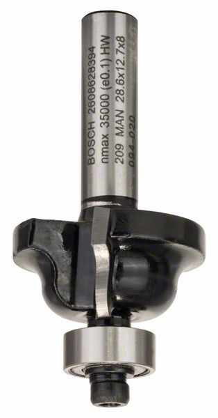 Концевые фрезы Фреза кромочная фигурная Bosch D28.6 d8 h12.7 L54 R4 (2608628394)