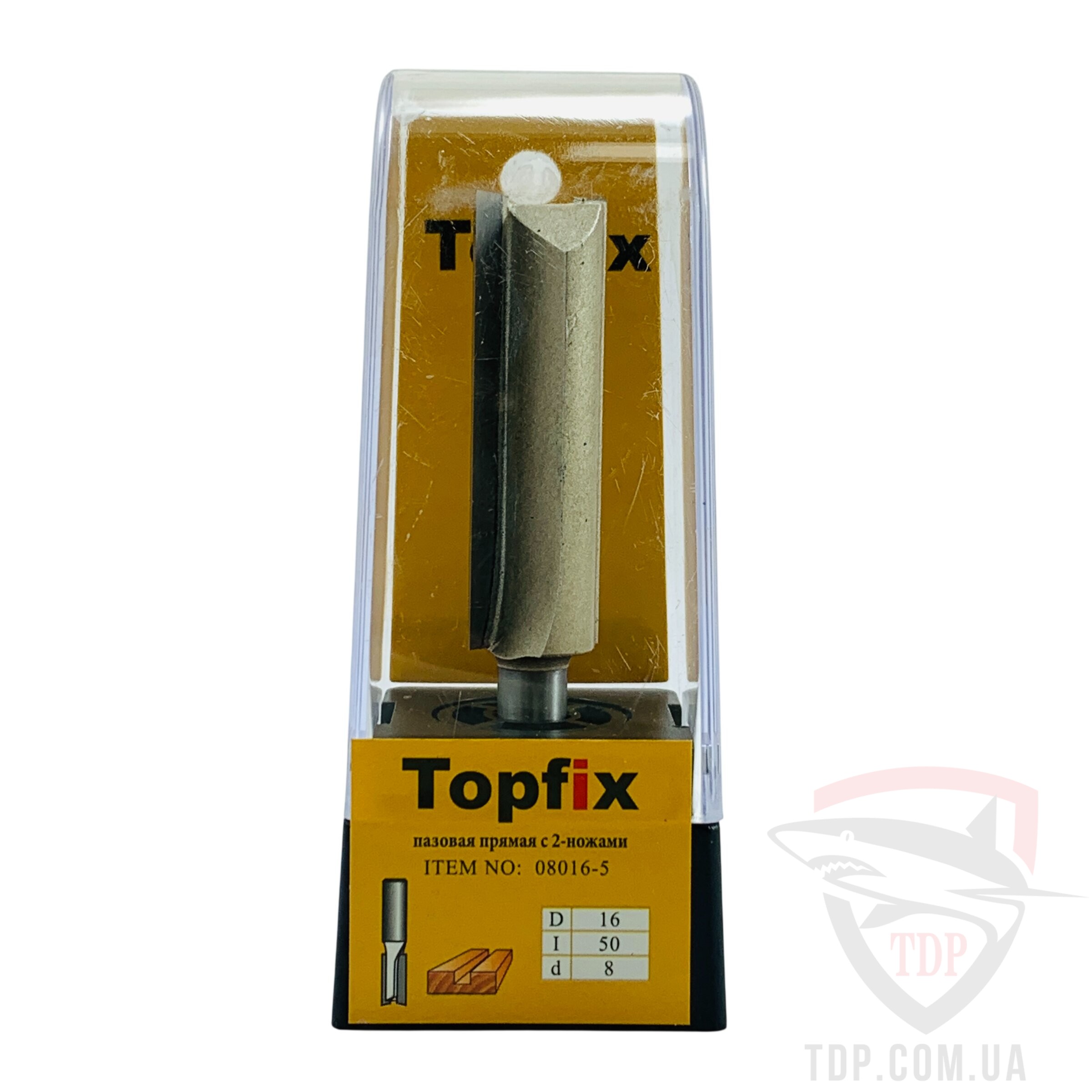 Фреза пазова пряма Topfix 1003 D16 d8 L86 h50 z2 (08016-5) - Фото №3