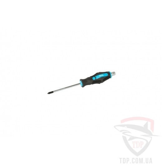 Ручной инструмент Викрутка ударна хрестова магнітна MasterTool EXTERNAL HEX PH2x100 мм (49-6210)