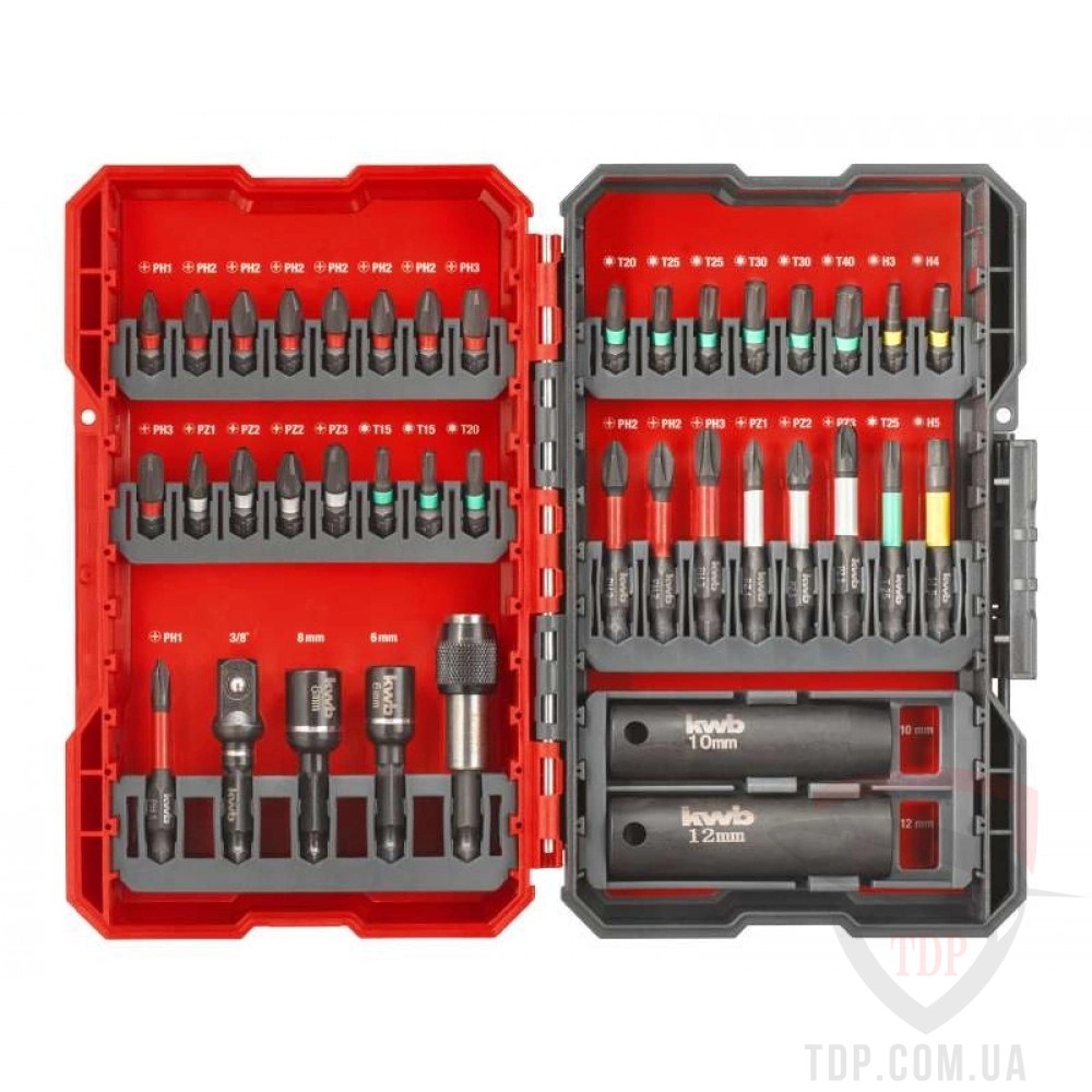 Электроинструмент Набір ударних біт KWB L-Box 39 шт (k-109010)