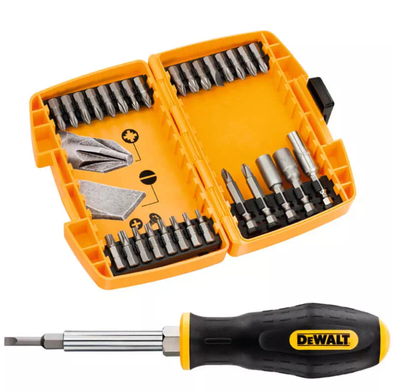 Биты и адаптеры Набор бит и насадок DeWALT 30 шт (DT71506)