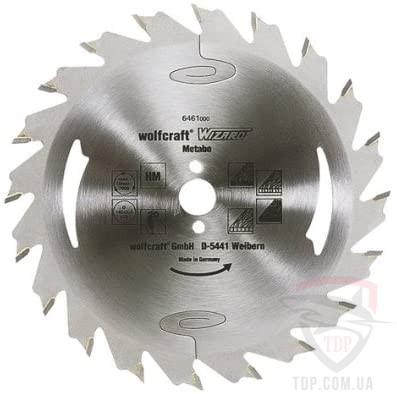Оснастка Пильный диск по дереву Wolfcraft 150x13x24z (6462000)