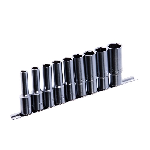 Набор головок длинных 12-гр. 1/2" 9ед.   8,10,12~15,17,19,22мм  (на планке)  TOPTUL GAAQ1605U-12