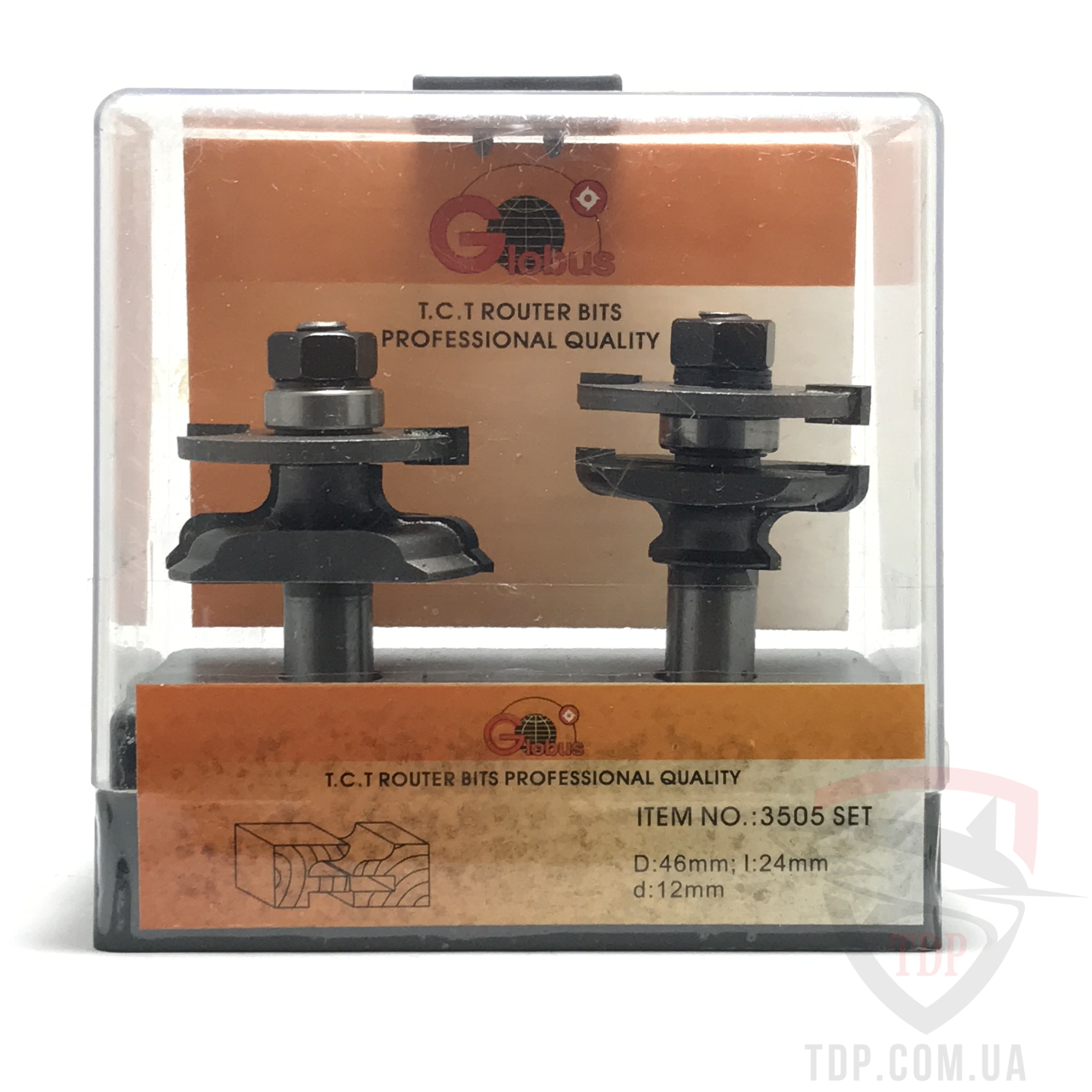 Фреза по дереву ГЛОБУС 3505set d12 комбинированная рамочная