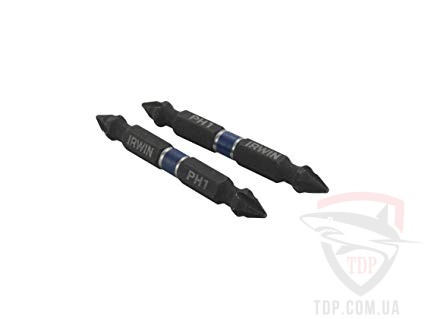 Биты и адаптеры Бита двухсторонняя IRWIN IMPACT 1/4" 60мм PH2 10шт (1923376)