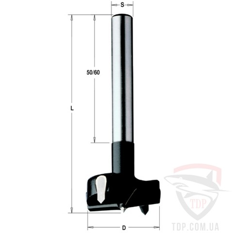 Сверло чашечное с цилиндрическим хвостовиком CMT D15 L90 d10x60 (512.150.11)