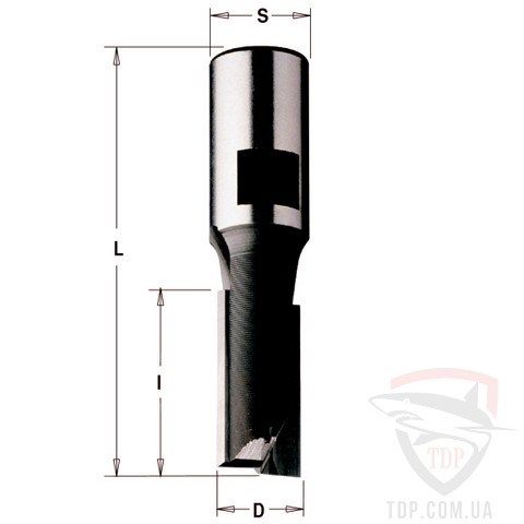 Фреза пазовая прямая CMT D16 h25 L52 с винтовым хвостовиком M10 (173.160.11)