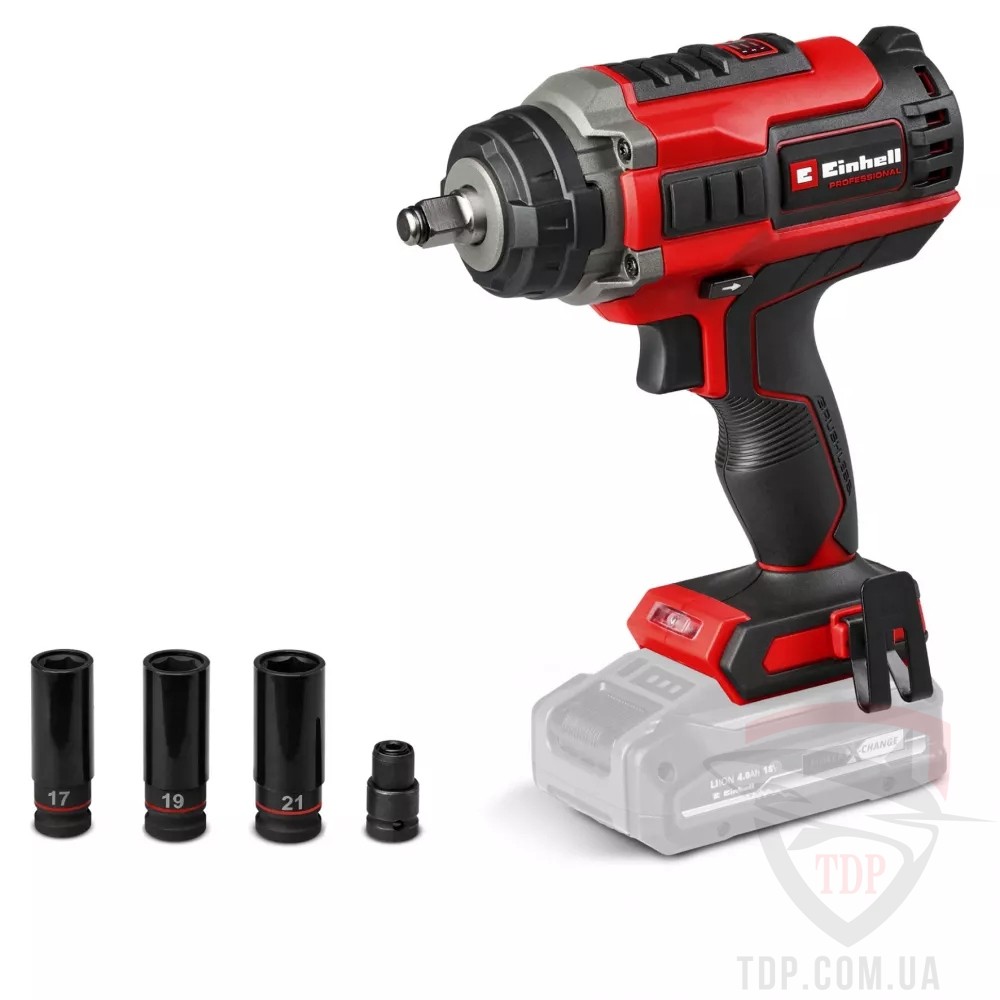 Гайковерты Гайковерт ударний Einhell IMPAXXO 18/400 Solo 450Нм (4510070)