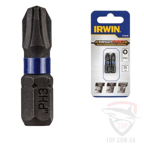 Биты и адаптеры Бита IRWIN IMPACT PRO PERF 25мм PH3 2шт (IW6061303)