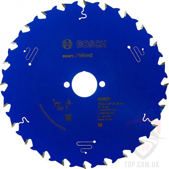 Оснастка Пильний диск по дереву Bosch 200x30x24z K2.8/1.8 Expert for Wood