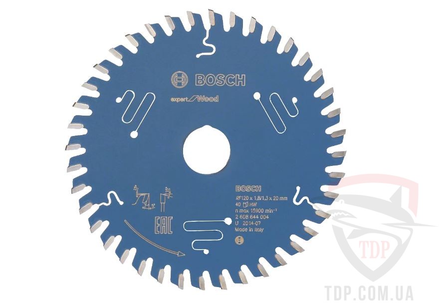 Оснастка Пильний диск по дереву Bosch 120x20x40z K1.8/1.3 Expert for Wood