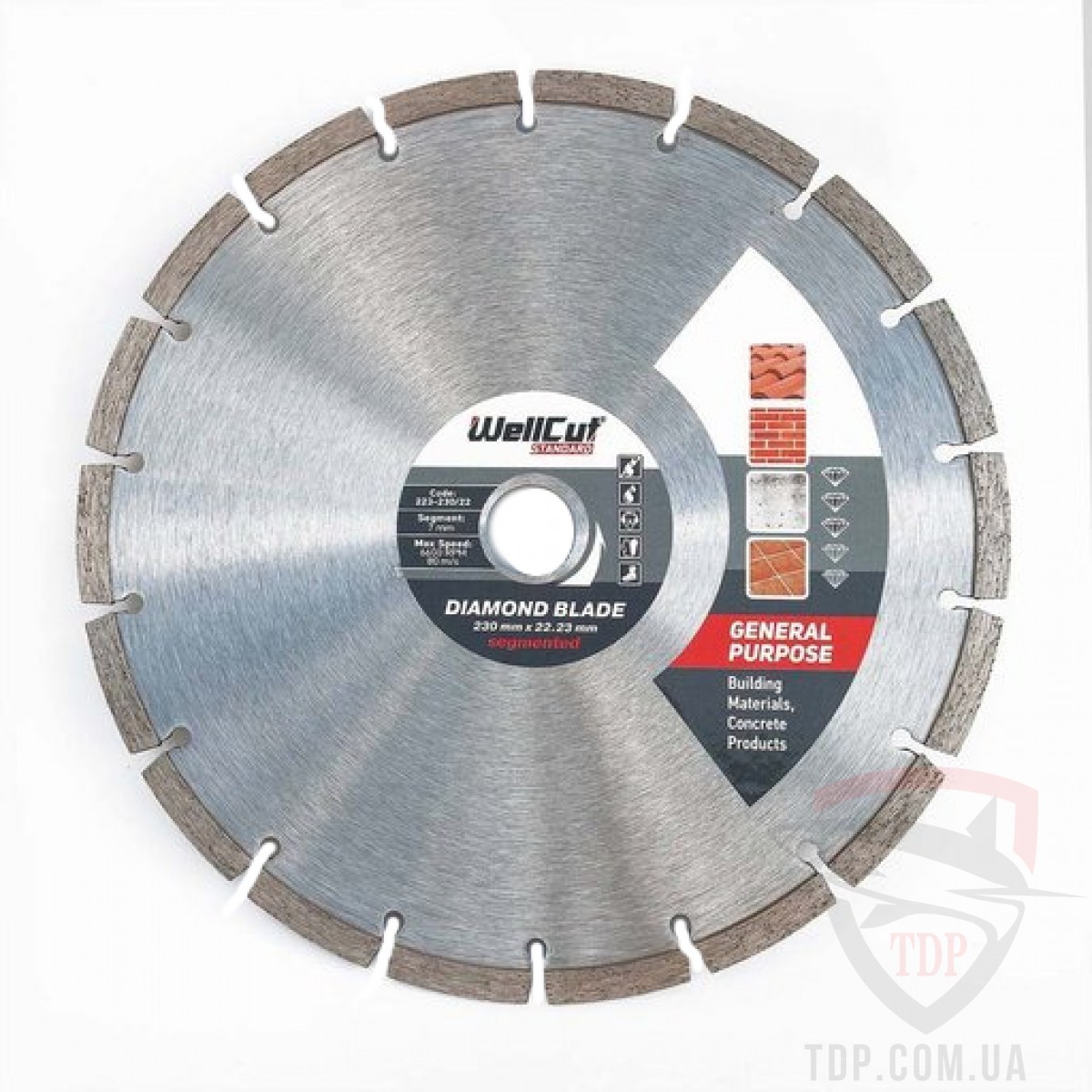 Алмазный инструмент Круг алмазный WellCut Standart сегмент 300x7x20 (223-30020)