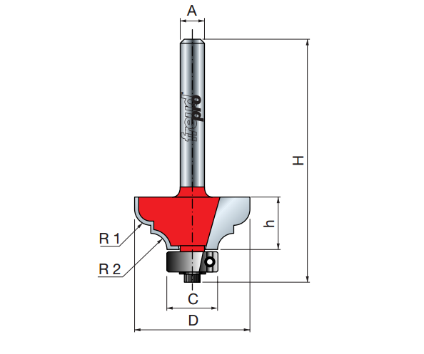 Фреза Freud D34.9 l17.5 L65.7 кромочная калёвочная