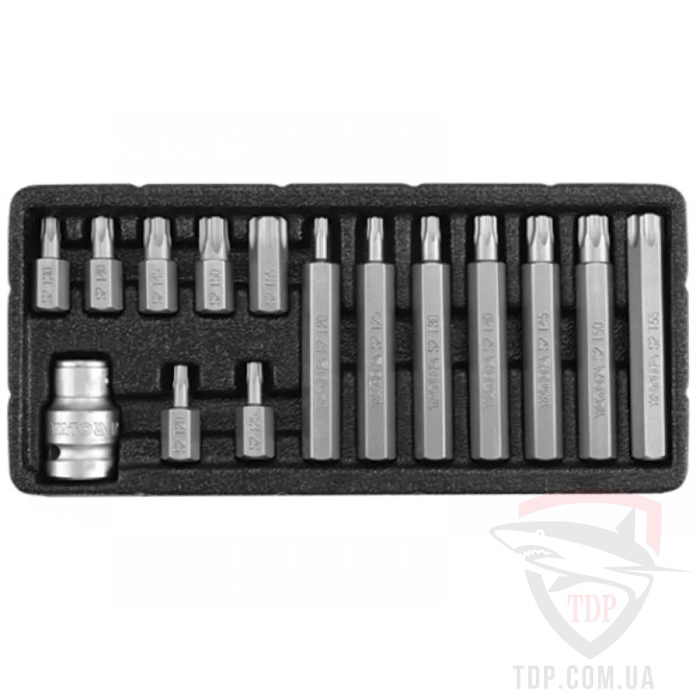 Набір біт YATO TORX-T 30-75 мм 15 шт (YT-0417)