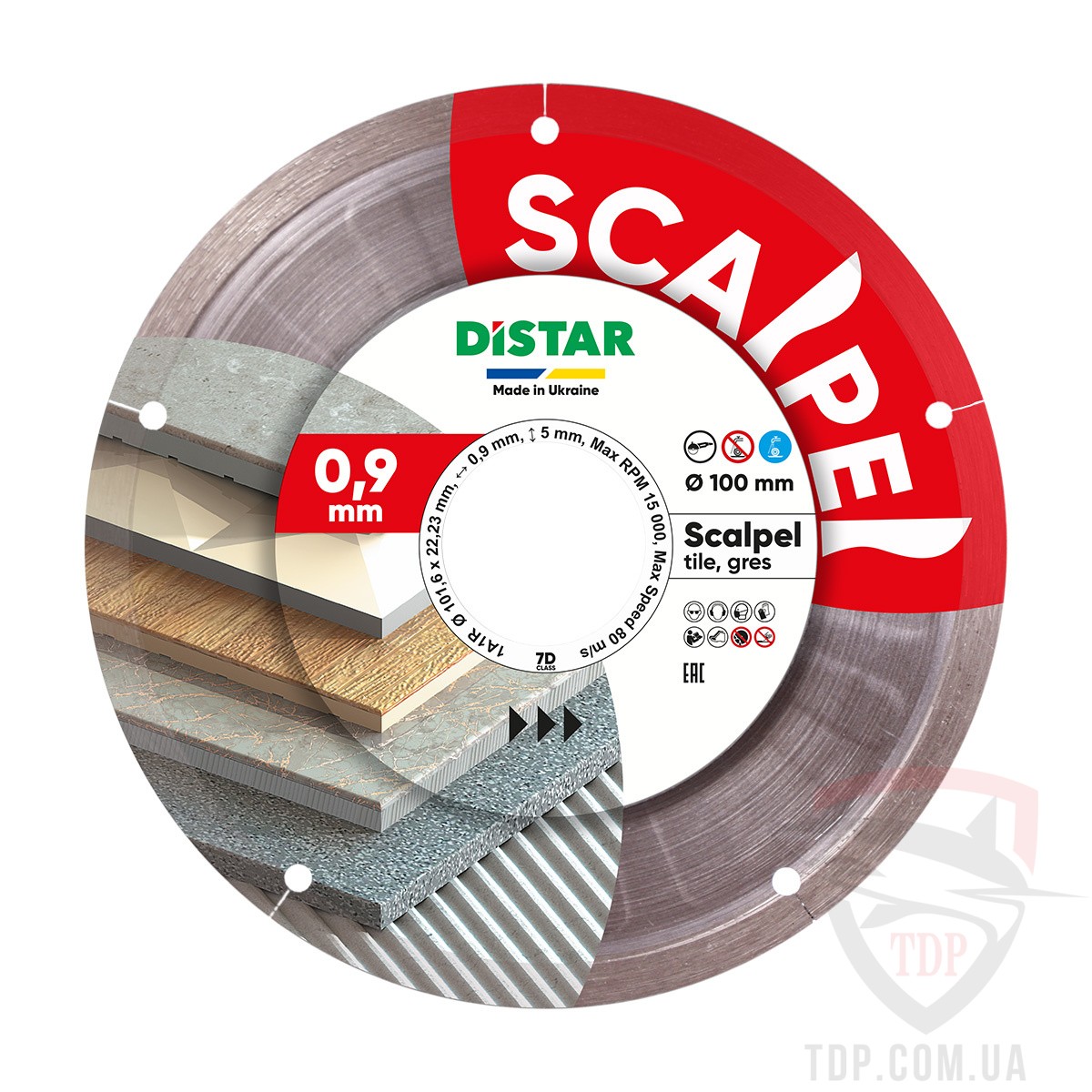 Алмазный инструмент Диск алмазний по керамограніту Distar Scalpel 101.6x22.23x0.9мм (11120158027)