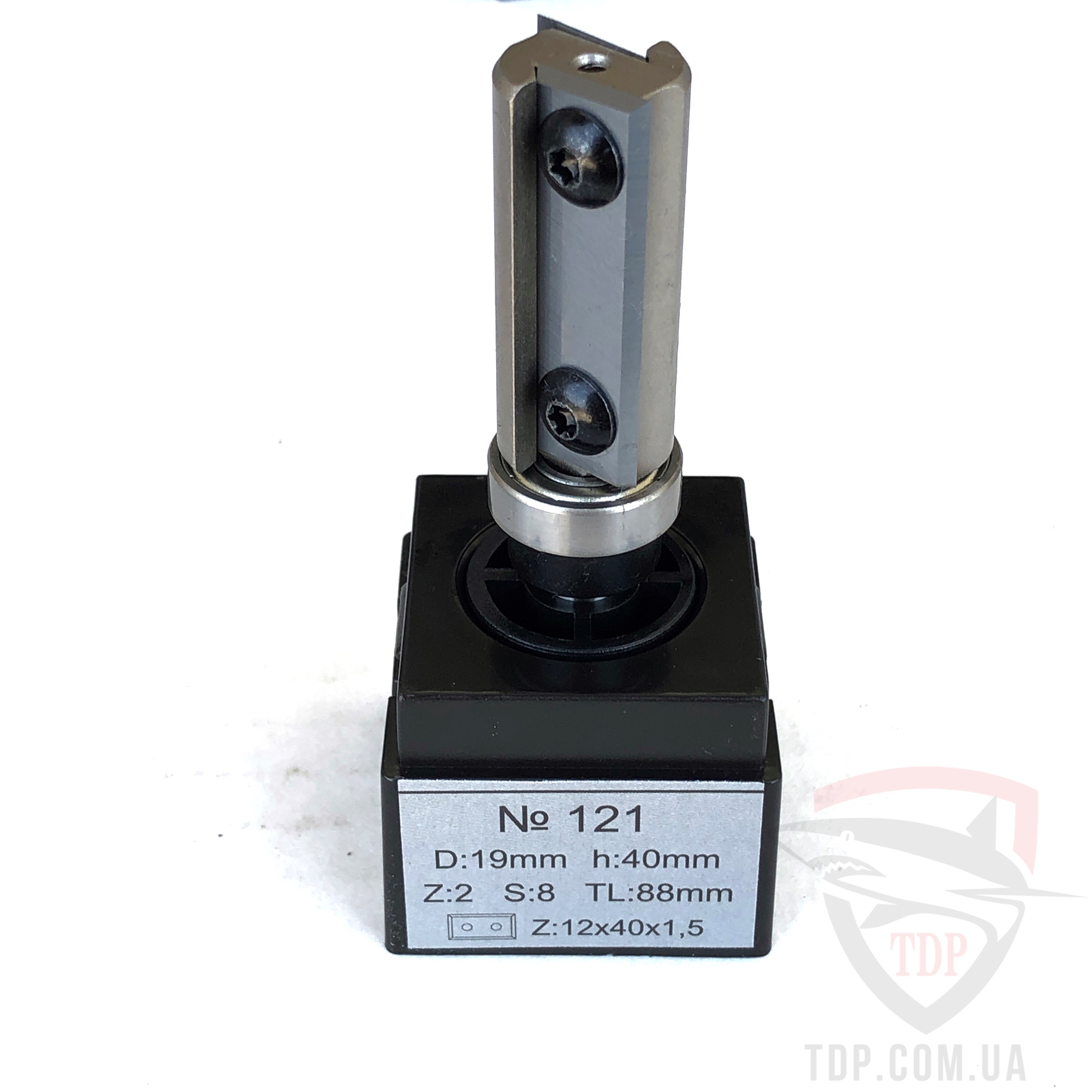 Оснастка Фреза кромочная прямая Глобус PRO 121 D19 h40 d8 z2 с верхним подшипником