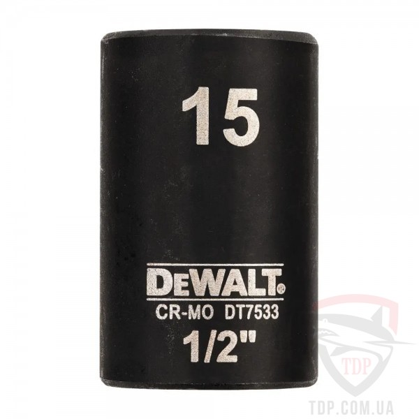 Ручной инструмент Головка торцевая ударная DeWALT 15 мм (DT7533)