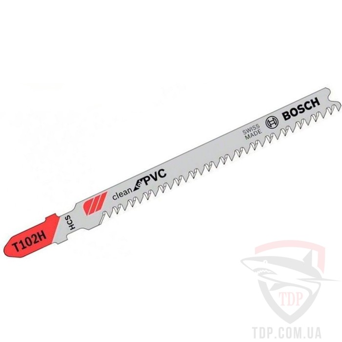 Оснастка Набір пилок лобзикових по пластику Bosch CleanPVC T102H 5шт (2608667446)