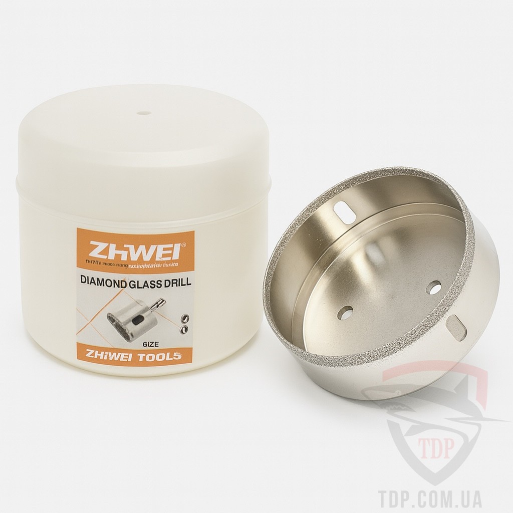 Алмазный инструмент Коронка алмазна по склу ZhWei 100 мм