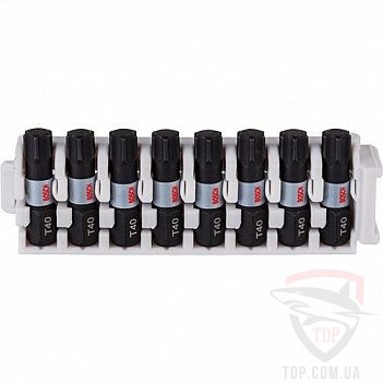 Биты и адаптеры Біти ударні Bosch Impact Control T40 25 мм 8 шт в касеті (2608522383)