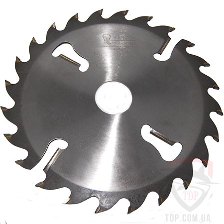 Пильные диски Пильный диск Поділля 600x50x24+6z K5.2/3.8 с расклинивающими ножами для многопильных станков