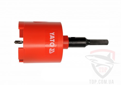 Коронка алмазная Yato 82 мм с шестигранным хвостовиком
