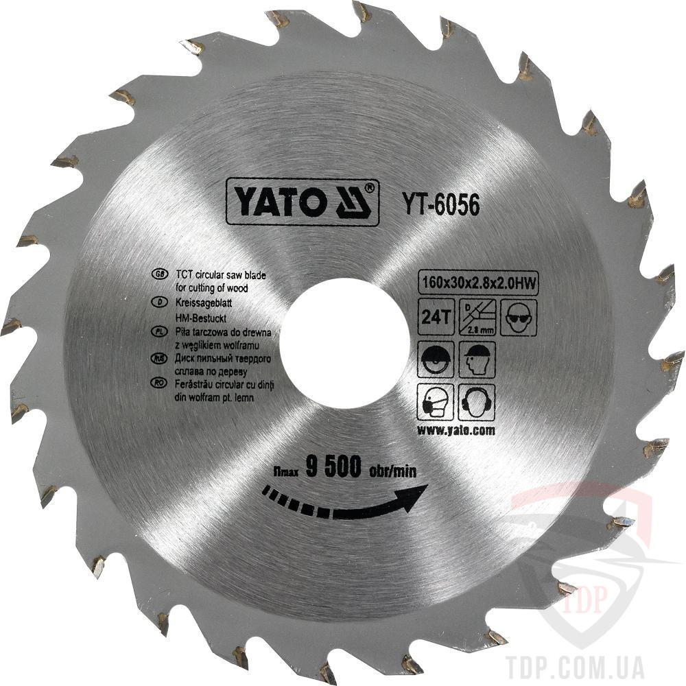Пильный диск по дереву Yato 160x30x24z (YT-6056)