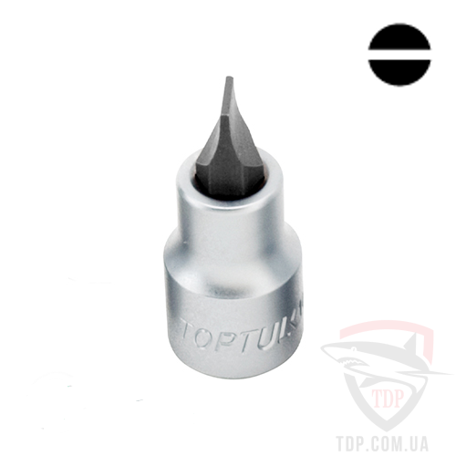 Биты Головка с шлицевой битой 1/4"  SL8*37 мм TOPTUL (BCCA0808)  