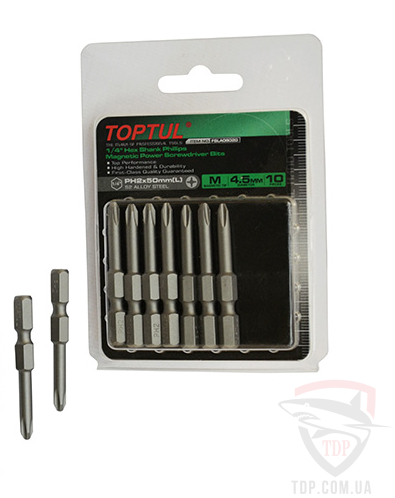Набор бит 1/4" PH2х50 мм магнитных TOPTUL(FSLA0802GM)
