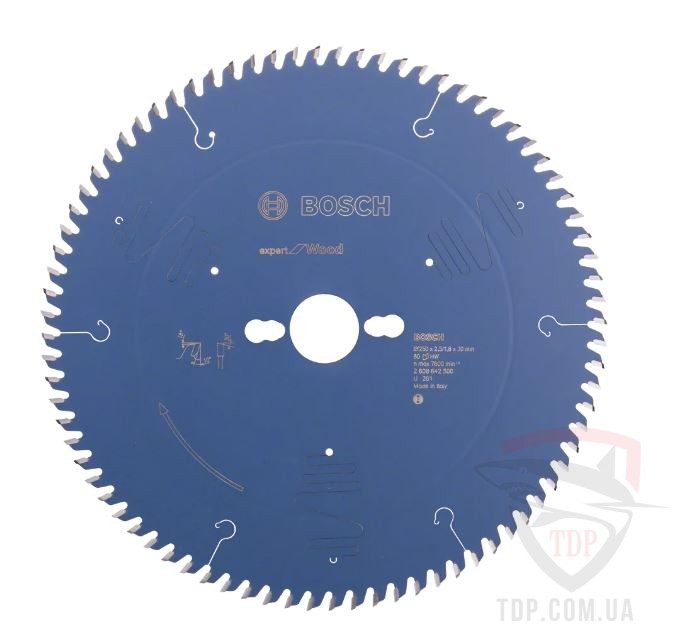 Оснастка Пильний диск по дереву Bosch 250x30x80z K2.5/1.8 Expert for Wood