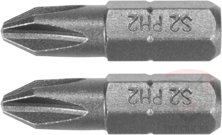 Биты и адаптеры Біта YATO PH2x25 мм 2 шт (YT-77872)