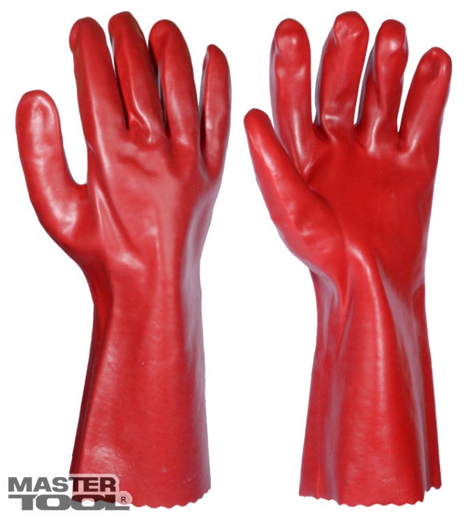Ручной инструмент Перчатки кислотостойкие Master Tool 350мм,10,5",185-190г