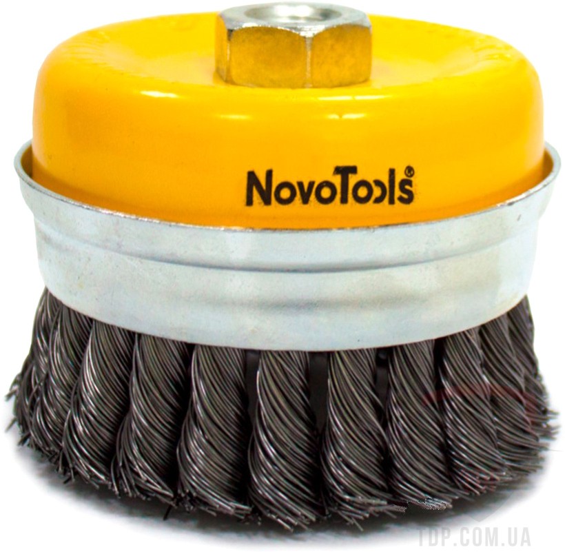 Оснастка Щетка торцевая NovoTools 65 мм плетеная сталь с кольцом