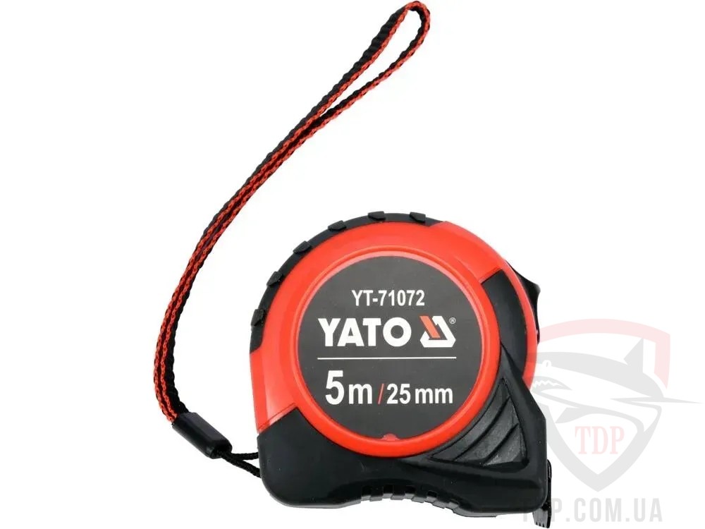 Рулетка YATO 5 м x 25 мм з нейлоновим покриттям (YT-71072)