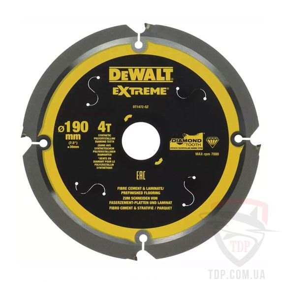 Оснастка Пильный диск по дереву DeWALT 190х30х4z (DT1472)