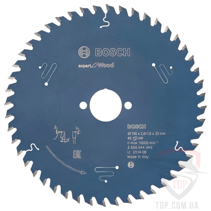 Оснастка Пильний диск по дереву Bosch 190x30x48z K2.6/1.6 Expert for Wood