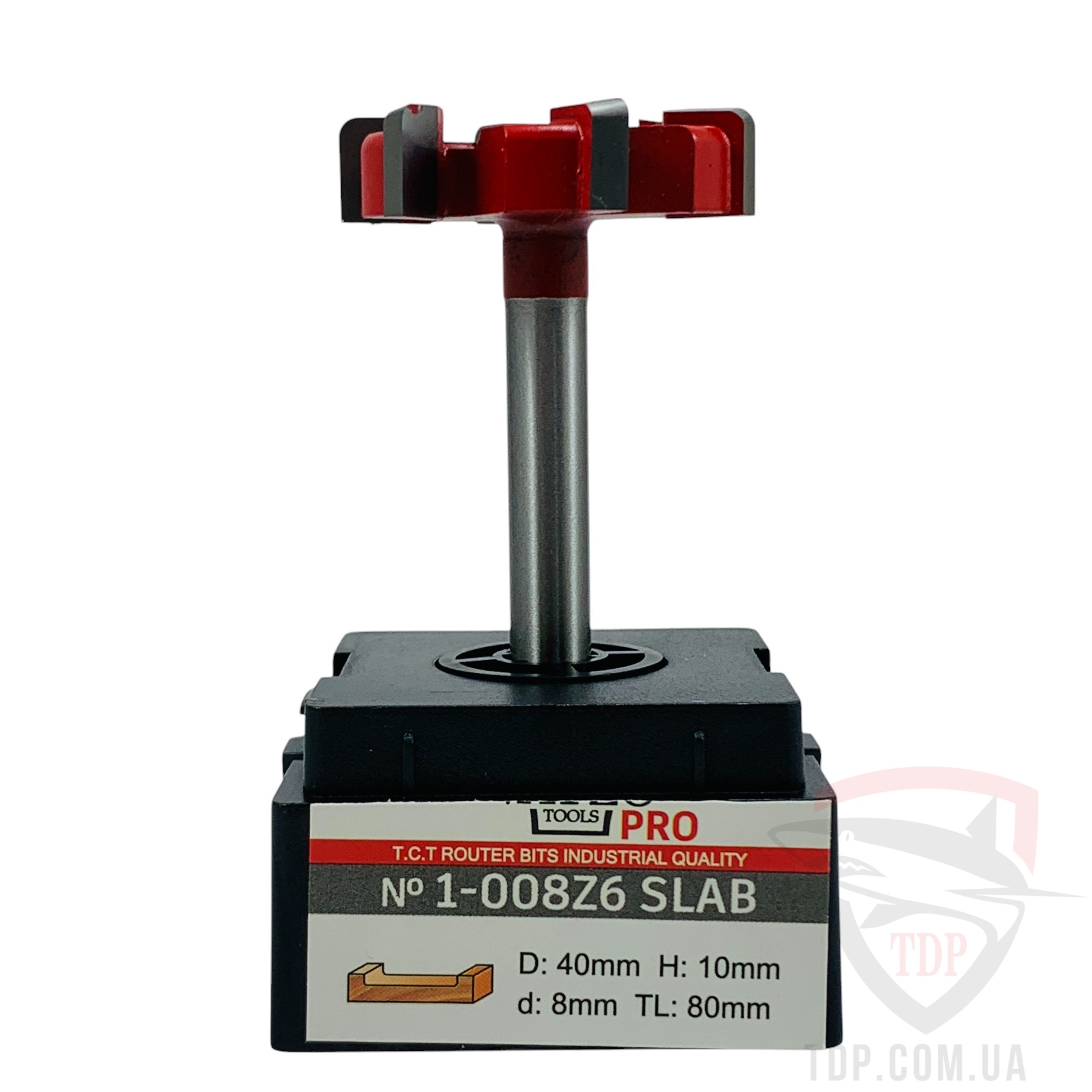 Фреза для вирівнювання поверхні VATZO 1008 SLAB PRO D40 d8 L80 h10 z6 - Фото №4