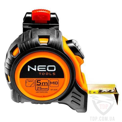Рулетка NEO 5мx25мм с фиксатором (67-205)