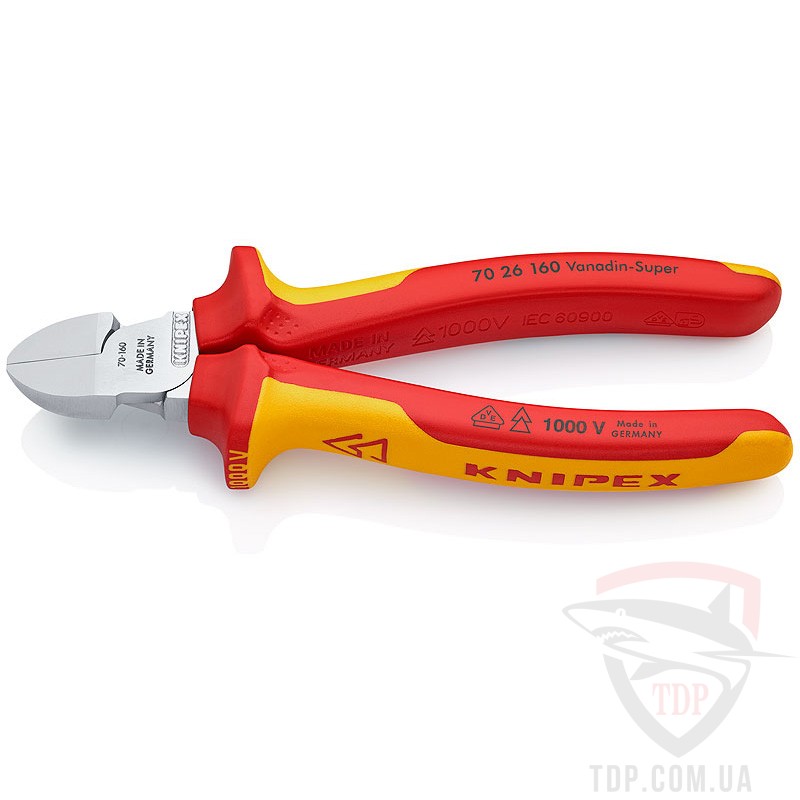 Ручной инструмент Кусачки боковые Knipex 160 мм (70 26 160)