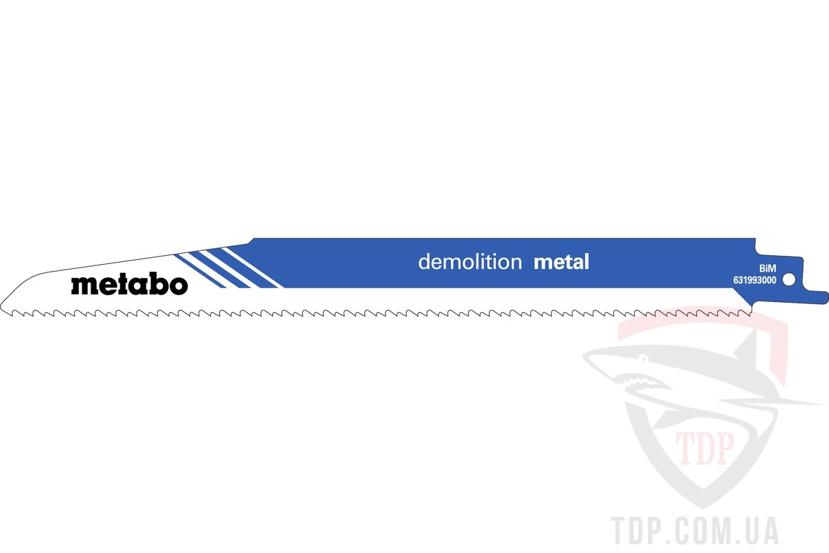 Оснастка Полотно для шабельної пили Metabo по металу Demolition Metal 225мм 5шт (631993000)