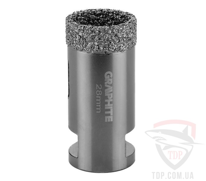Алмазный инструмент Коронка алмазная Graphite вакуумного спекания 28 мм M14 для УШМ (55H308)