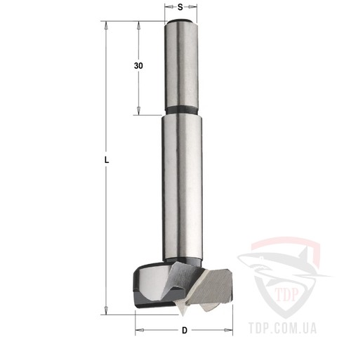 Сверло чашечное с цилиндрическим хвостовиком CMT D45 L90 d10x30 (512.451.31)