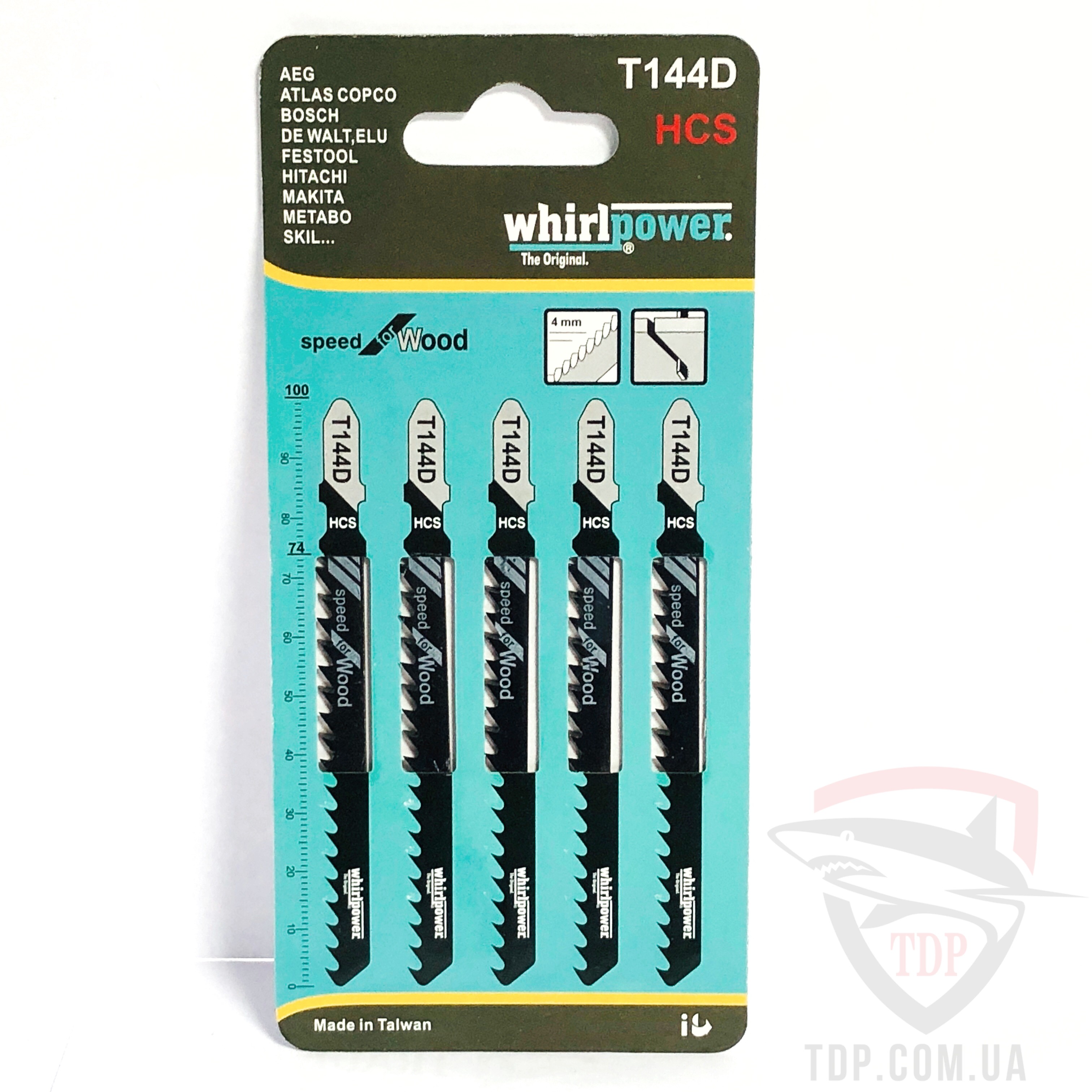 Оснастка Набор полотен для лобзика Whirlpower 144 D (77144D)														