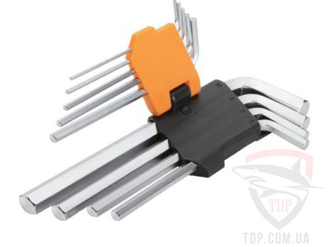 Ручной инструмент Комплект шестигранных ключей 9 шт 1.5-10 мм TOLSEN (T20048)