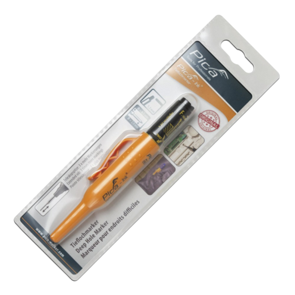 Ручной инструмент Маркер з довгим носиком Pica-Ink Deep Hole Marker чорний (150/46)