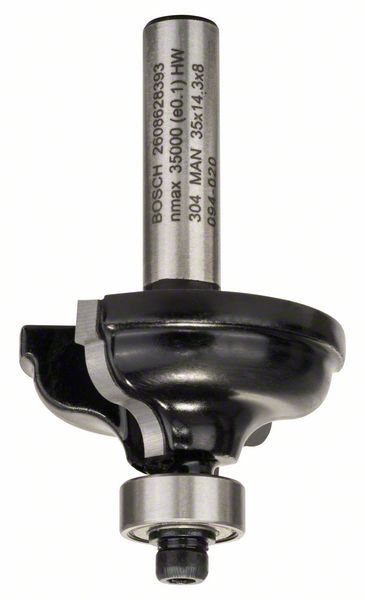 Концевые фрезы Фреза кромочная фигурная Bosch D35 d8 h14.3 L57 R4.8 (2608628393)