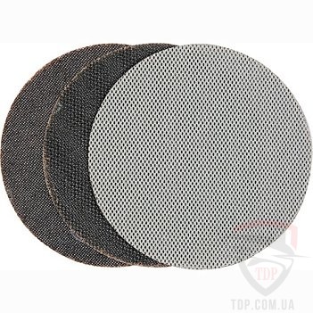 Абразивно-шлифовальный инструмент Диск шліфувальний YATO 225мм з абразивної сітки на липучці P150 3шт (YT-845843)