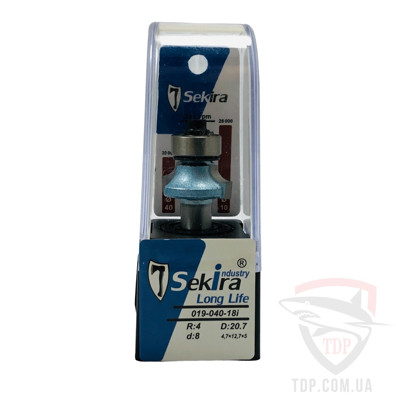 Оснастка Фреза кромкова калювальна Sekira Industry D20.7 d8 L52 h8 R4 (019-040-18i)