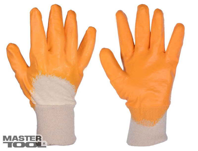 Перчатки рабочие с нитриловым покрытием MASTER TOOL 50-52 г 10" (83-0405-B)