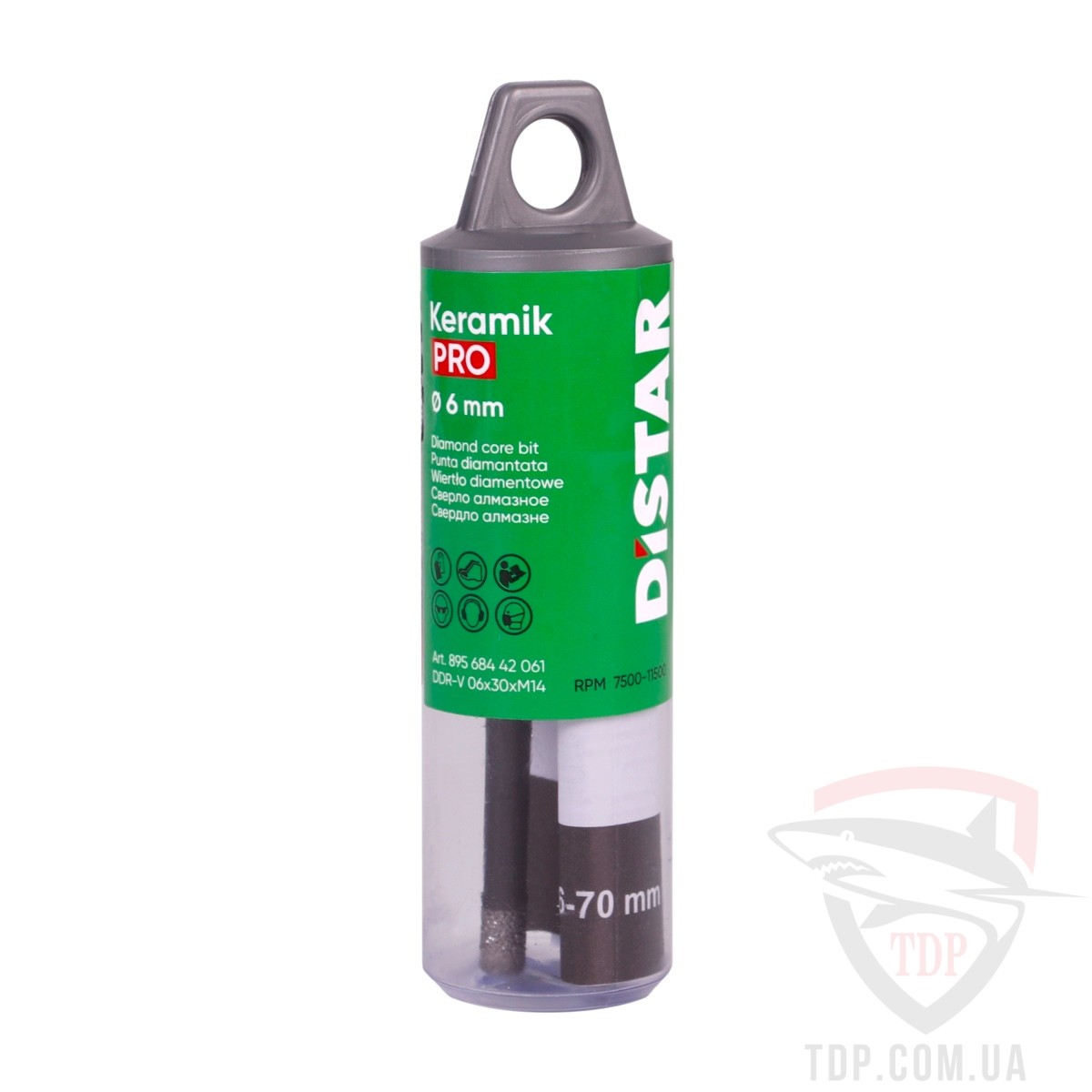 Свердло алмазне по керамограніту Distar Keramik Pro DDR-V 6x30xM14 (89568442061) - Фото №4